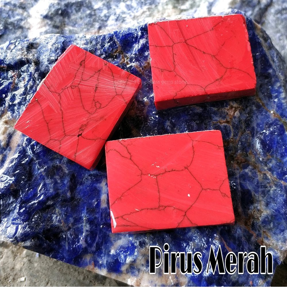 Bahan Batu Akik Pirus Merah Hongkong Dijamin Murah