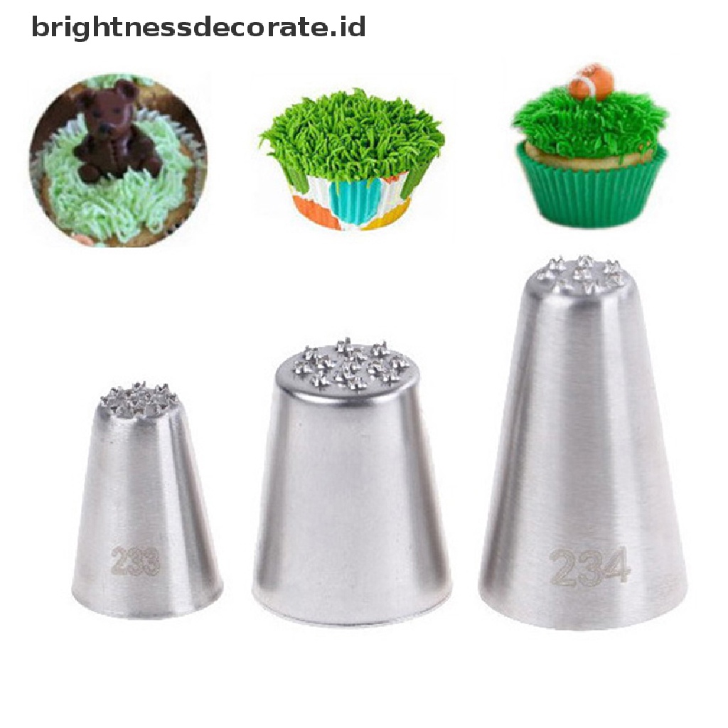 Spuit Piping Icing Bentuk Rumput Untuk Dekorasi Cupcake