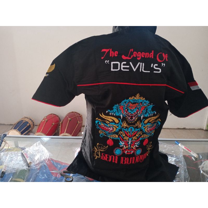 Hem Bordir Barongan Devil | Seragam Jaranan Ebeg