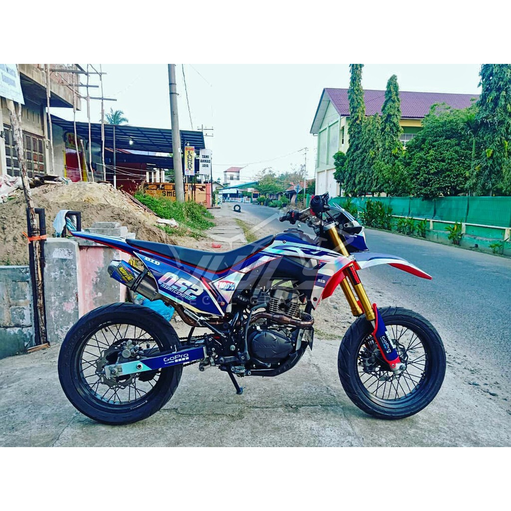 Decal CRF 150 L Custom Stiker Motor Full Body Bahan Hologram Laminasi 180G BNS027 Shopee Indonesia