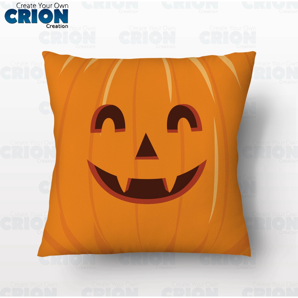 Bantal Halloween - Pumpkin Scary Face - souvenir / kado - By Crion