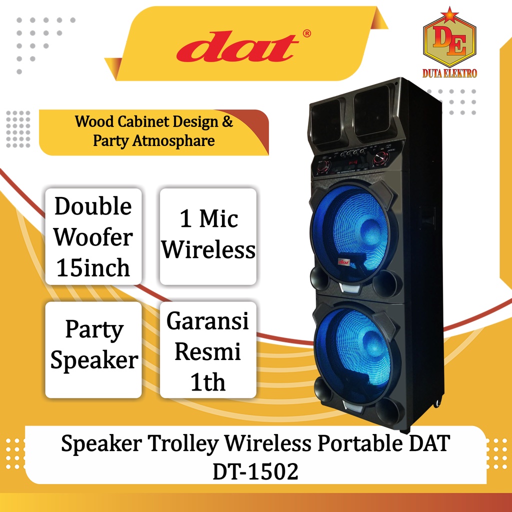 Speaker Wireless Dat DT 1502 Trolley Portable
