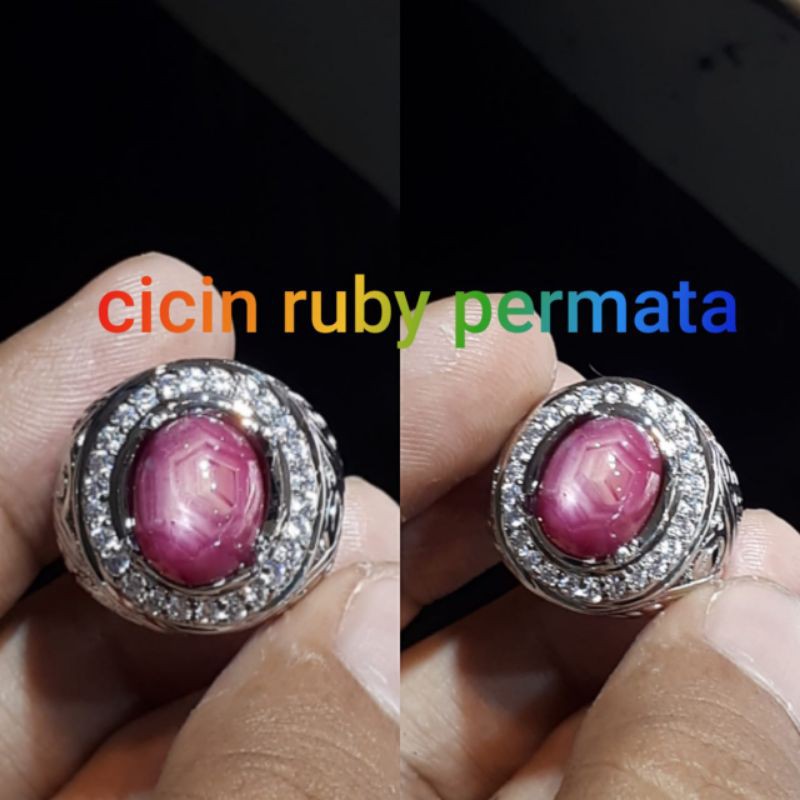 BIG SALE CINCIN PRIA RUBY PERMATA MEWAH DAN ELEGAN