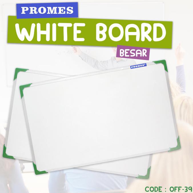 White Board Besar Papan Tulis Gantung Ukuran 70X50 Cm (Off-38)