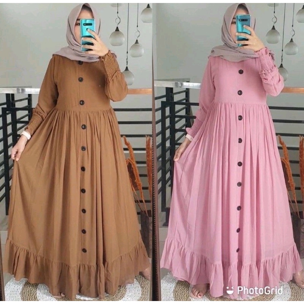 BAJU GAMIS WANITA TERBARU 2022| GAMIS MALAYSIA TERBARU SIZE JUMBO BAHAN CREPE PREMIUM ADEM |  DRESS 