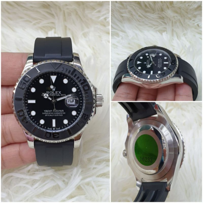 Jam Tangan Pria Rolex Yatch Master Rubber Automatic