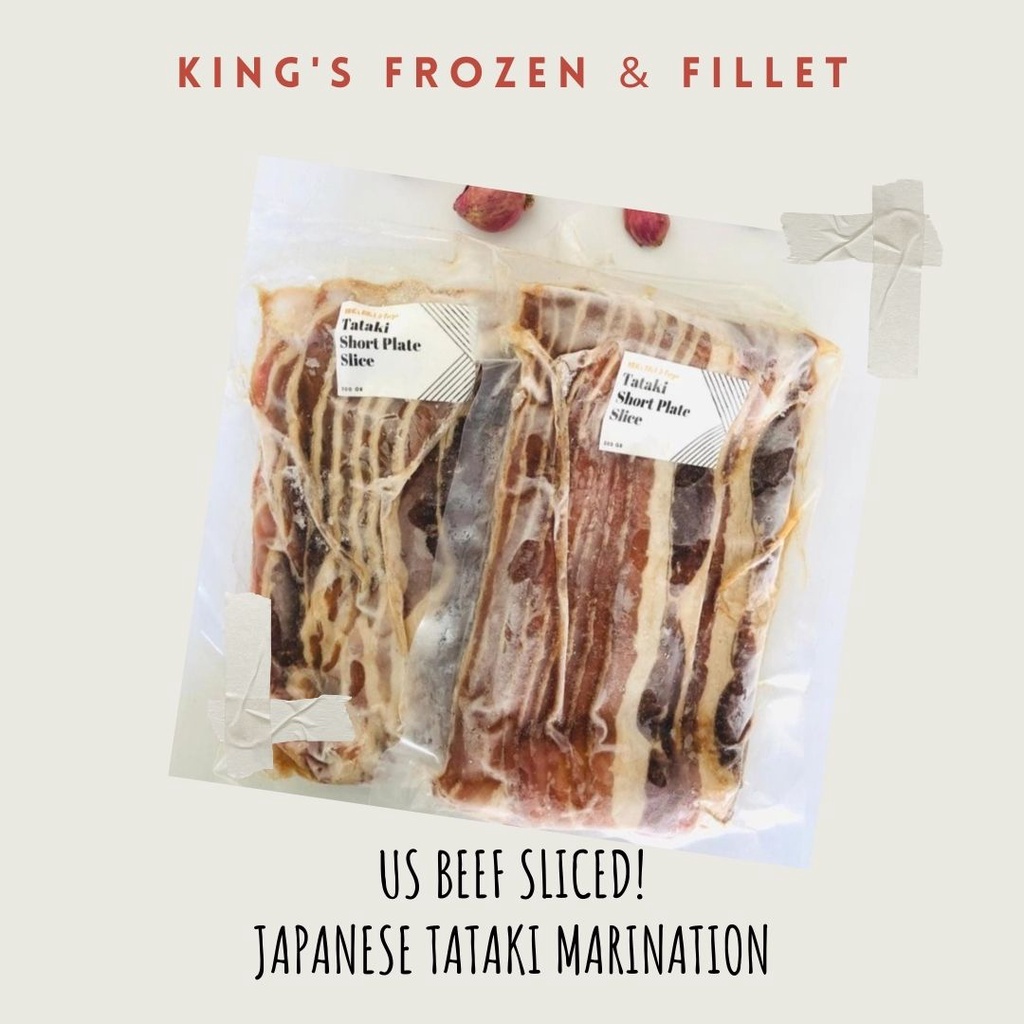 

KING'S Premium US Beef Sliced Japanese Tataki 500gr | Vaccum Pack | Higienis | HALAL | Ready To Cook