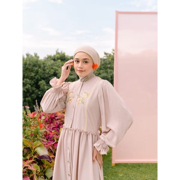 MSB371 Gamis Seraya Dress Style Bordir Pakaian Wanita Terbaru