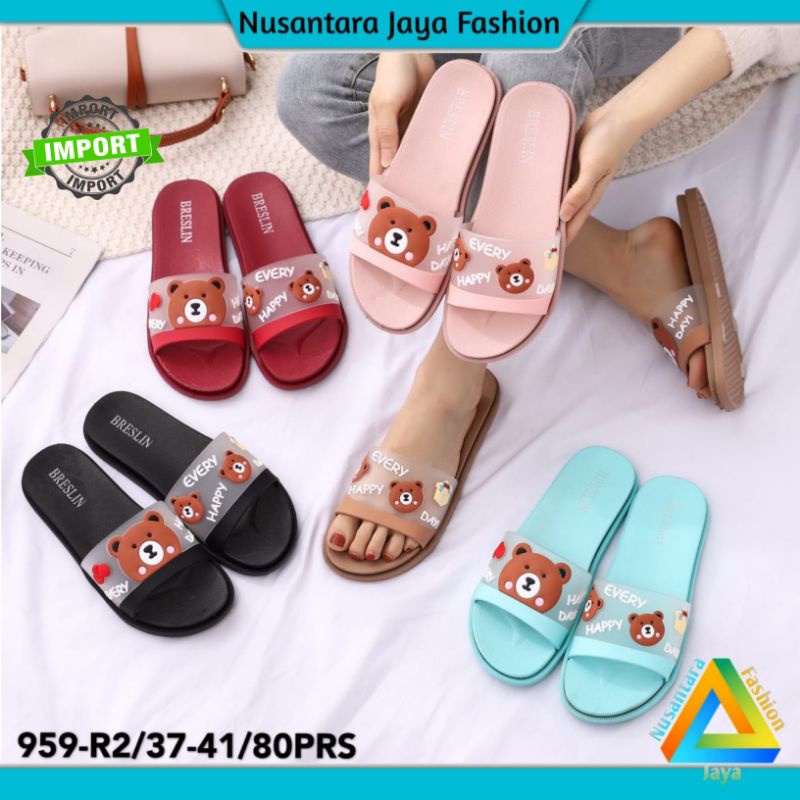 12.12 Sandal Wanita Import - Sandal Wanita SLIP ON - Sandal Jelly Wanita - Sendal Wanita Kekinian