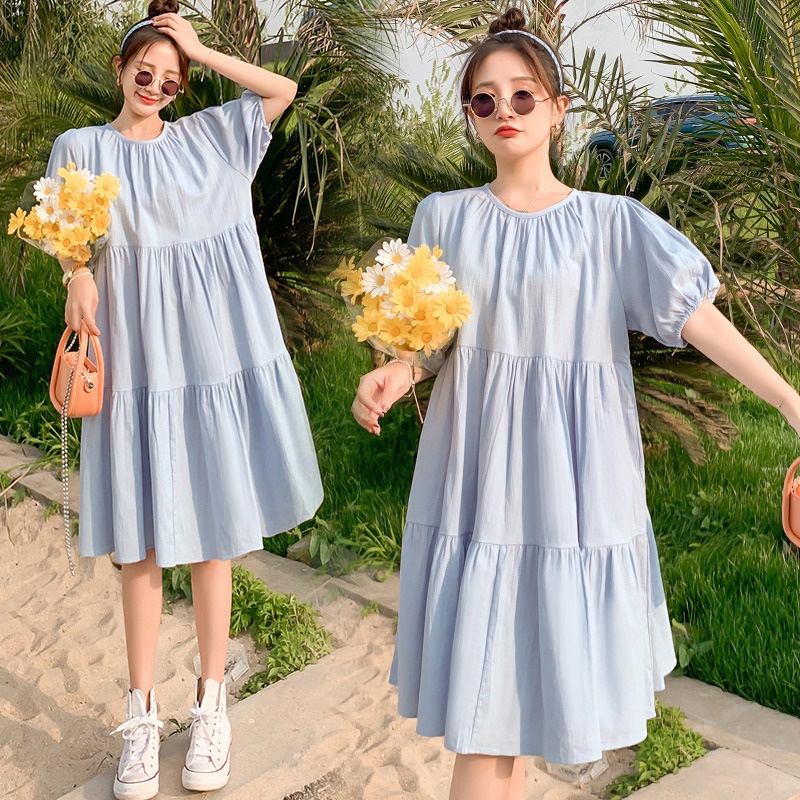 IL - DRESS MIJOO WANITA LENGAN PUFF | DRESS MIDI RUFFLE WANITA KOREAN STYLE