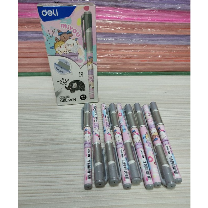 

Bolpoint deli gel pen g15-bk