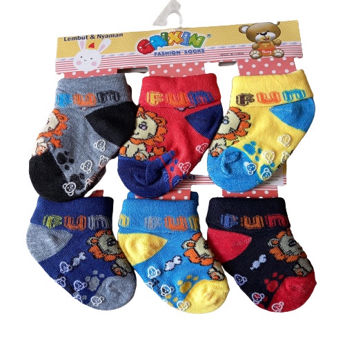 [ SET ISI 3 PASANG ] Kaos Kaki Anti Slip Bayi Motif Lucu Kaos Kaki Bayi