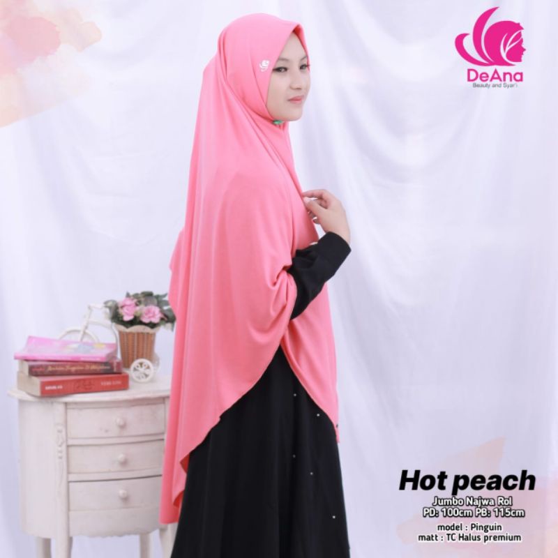 Hijab non pet jumbo / najwa jumbo bahan kaos