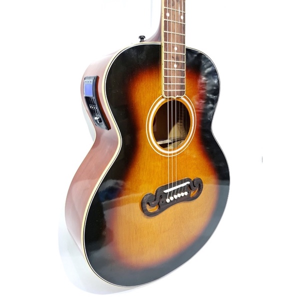 Gitar Akustik Elektrik Merk Gibson Tipe J200 Jumbo Warna Sunburst Spruce Equalizer Tuner LC-PRENER