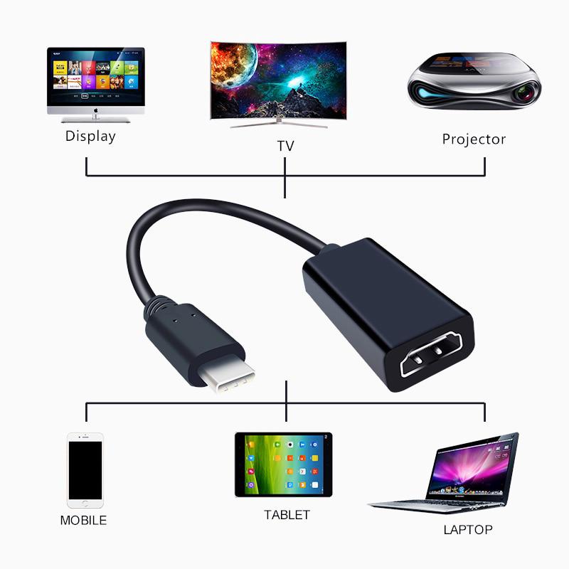 Kabel Adapter Converter USB C to HDMI 4K 60Hz Male to H   DMI