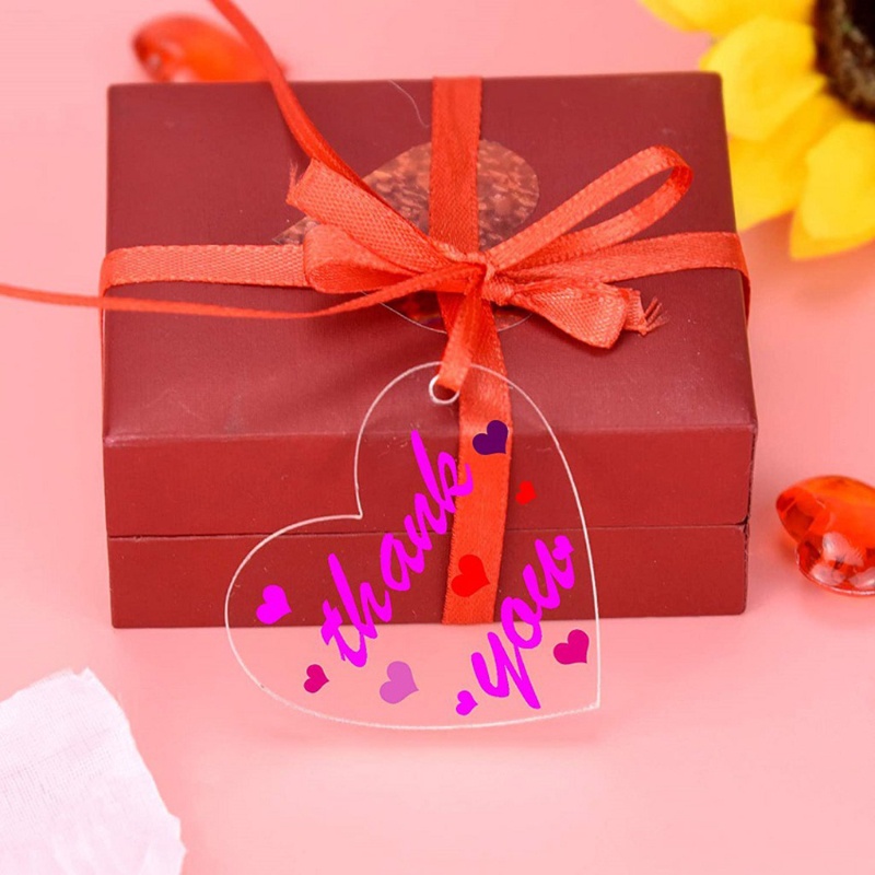 SIY  Keychain Blanks Acrylic Ornament Blanks with Hole for Valentine's Day Ornament Gift Engraving Painting DIY Keychain