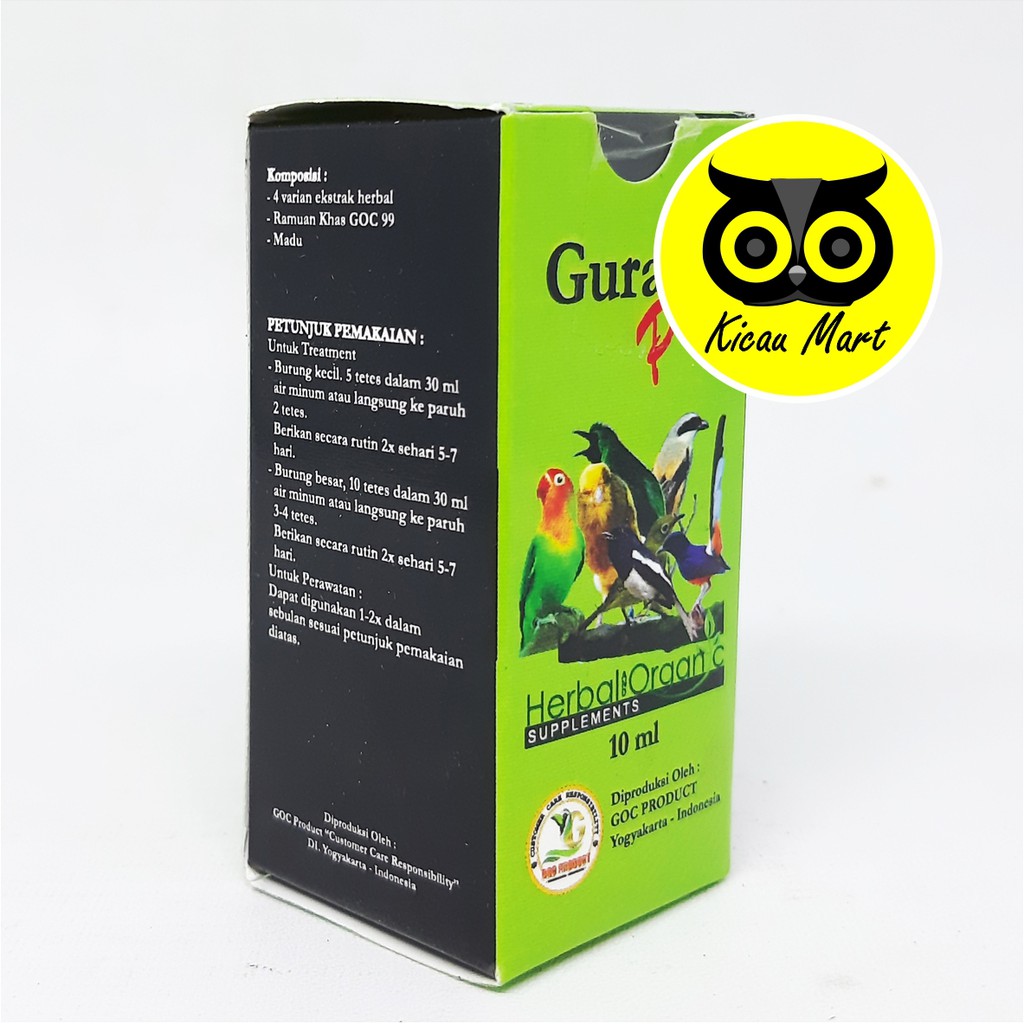 OBAT BURUNG MURAI KACER CUCAK KENARI GURAFIT PLUS GOC SERAK MACET BUNYI MEMBUANG LENDIR RACUN VTBR6GP