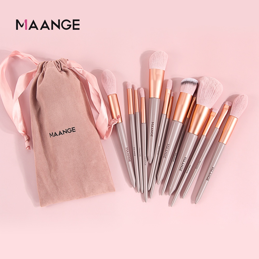 MAANGE 13Pcs Professional Makeup Brush Set Soft Makeup Brushes With Bag Portable Beauty Tools Makeup Accessories