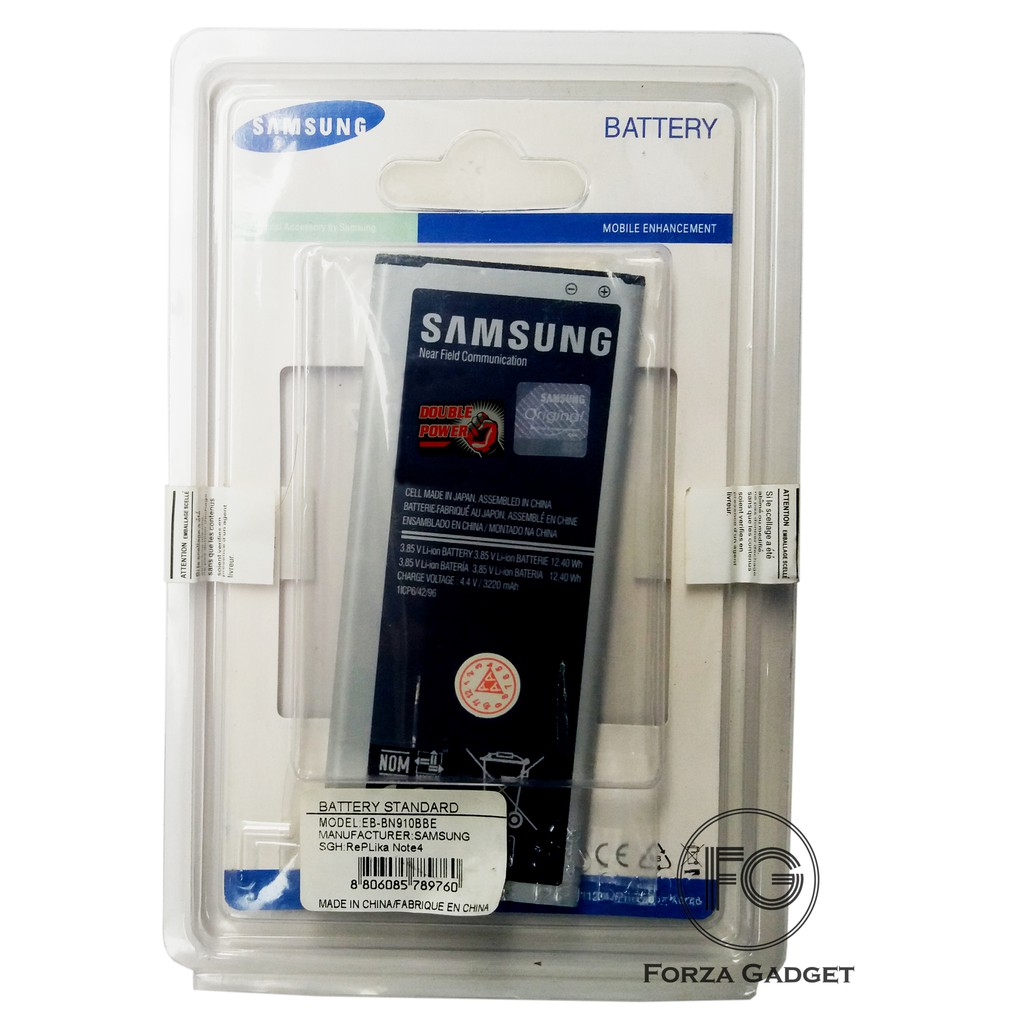 BATTERY DOUBLE POWER SAMSUNG NOTE 4  N910 3220MAH