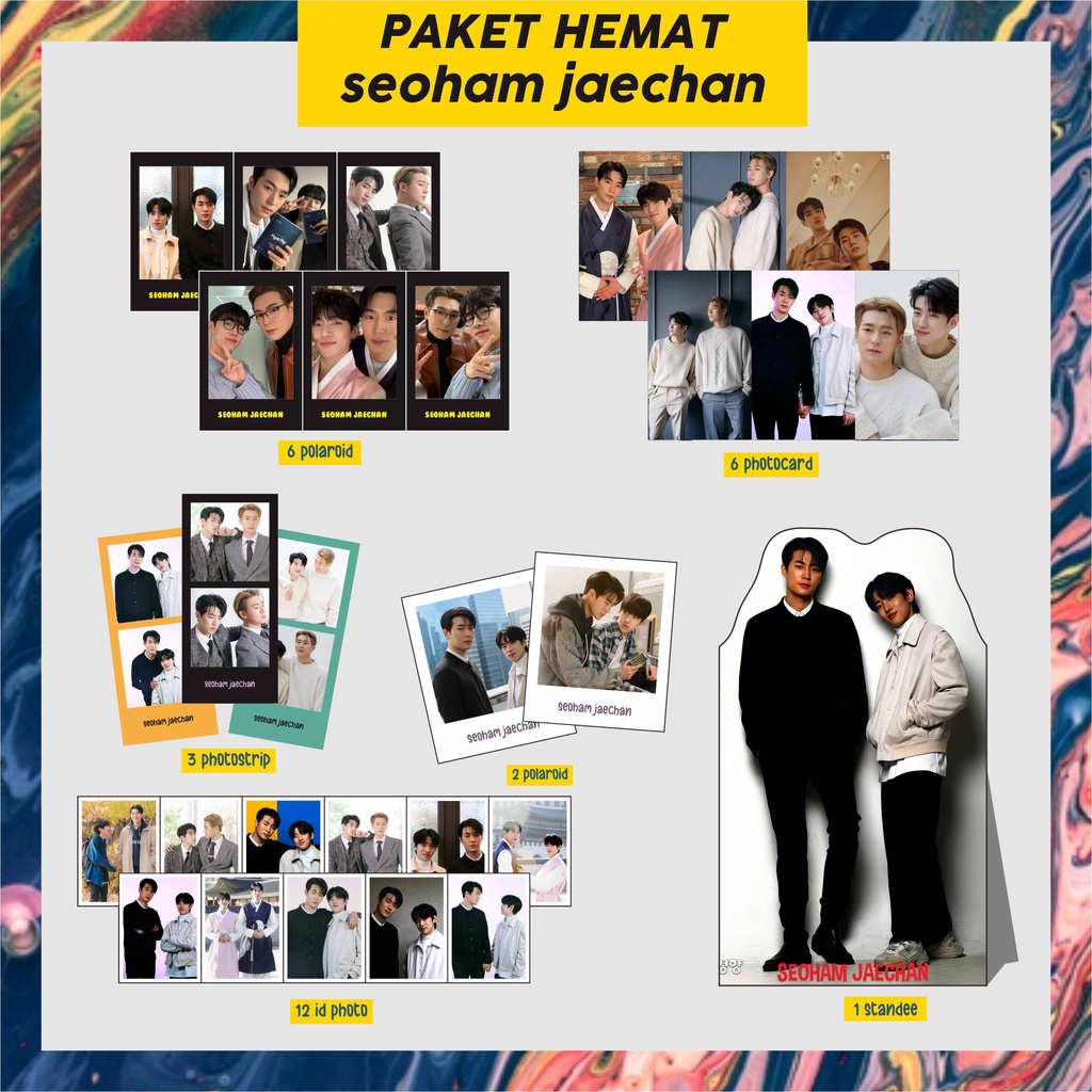 PAHE PAKET HEMAT ACTOR KOREA ( SEOHAM JAECHAN ) semantic error, bunting flag, polaroid, photocard pc