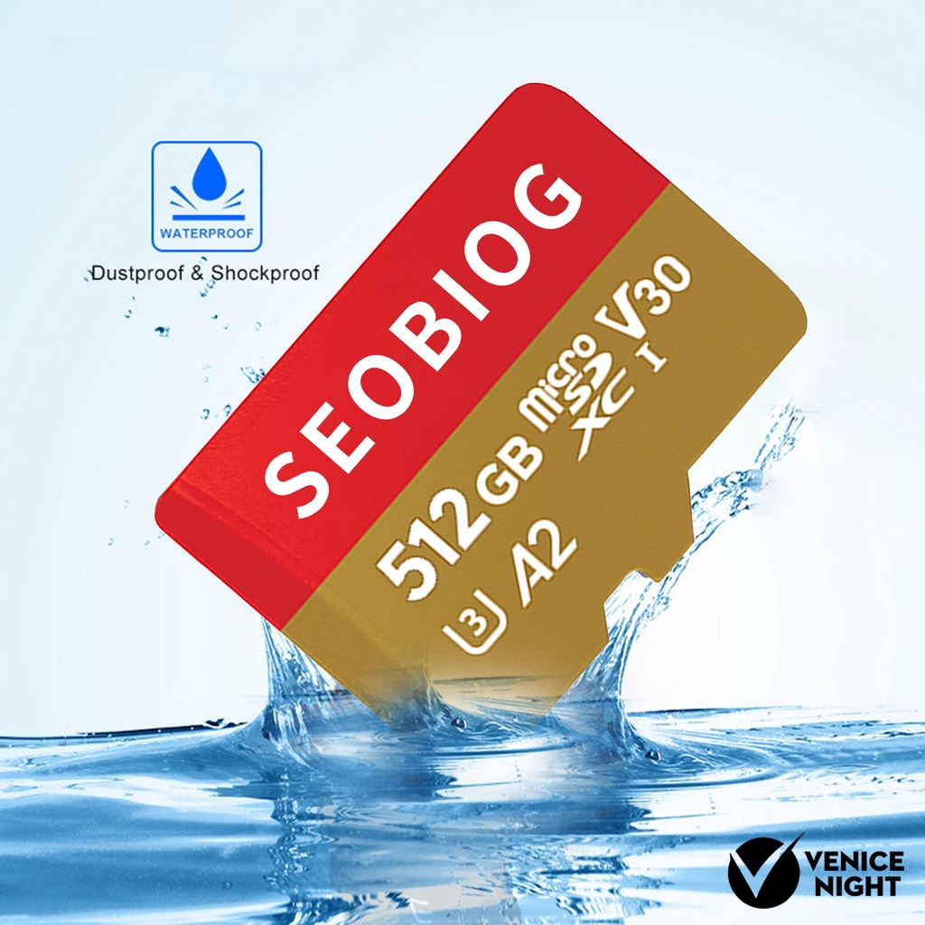 (SC) Seobiog Memory Card TF U3 16G 32G 64G 128G 256G 512G 1T Tahan Benturan Dengan Adapter SD Card Untuk Kamera