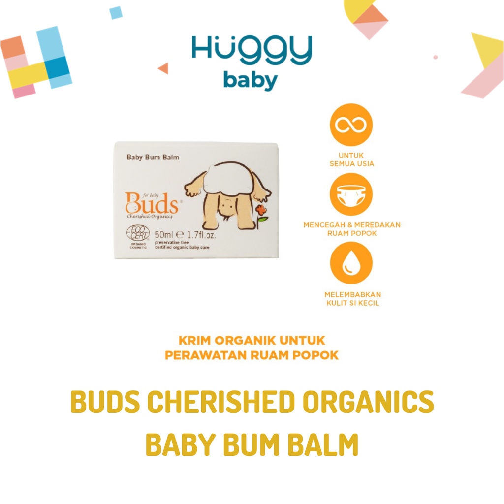 Buds Organics Baby Bum Balm Lotion Ruam Popok Pantat Bayi Anak