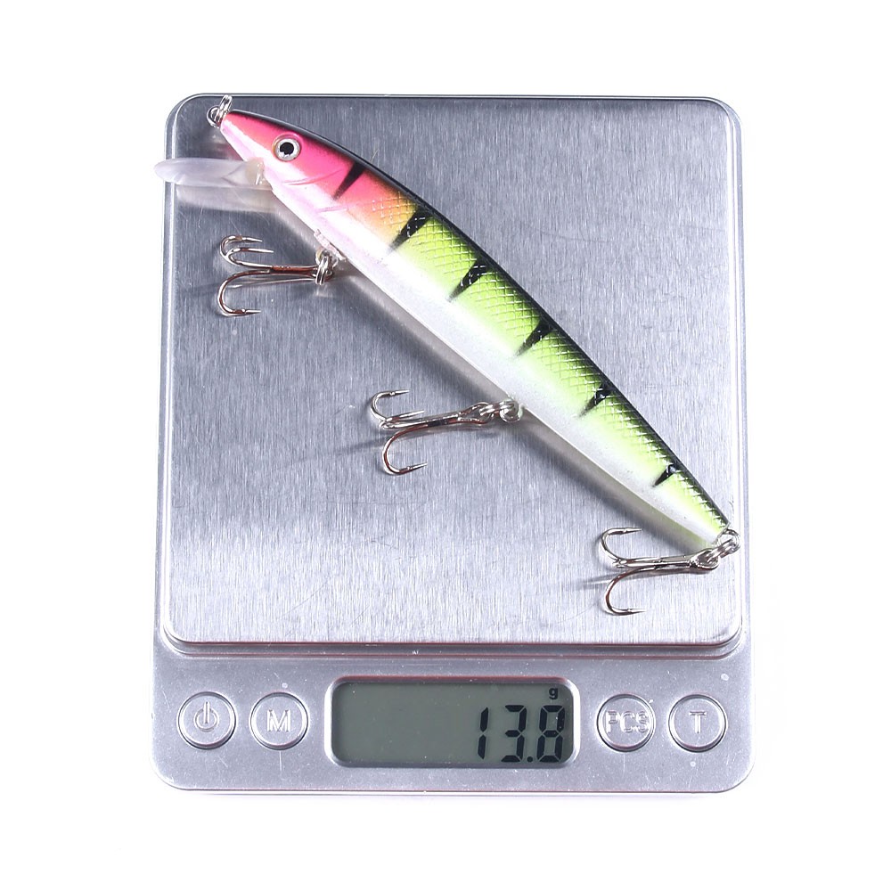 HENGJIA 9pcs Floating Minnow 12cm/13.8g Umpan Pancing Memancing Peralatan Fishing Lure Ikan Bass Bait Kait Hook Tackle