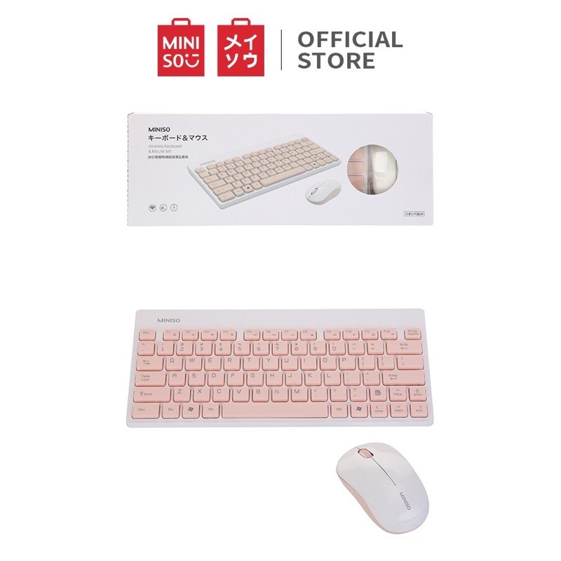 MINISO WIRELESS KEYBOARD & MOUSE SET. 3WRN. keyboard miniso murah ready surabaya