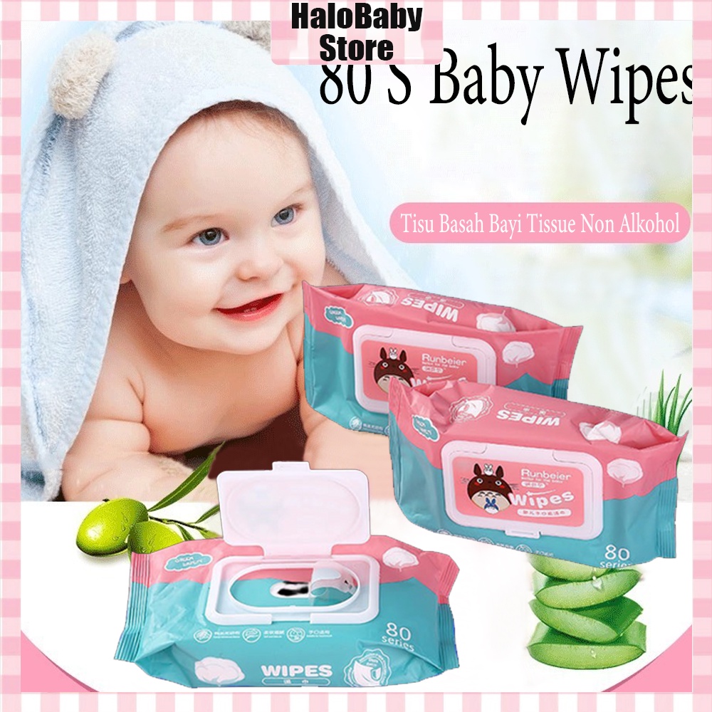 Halobaby 80S Tisu Basah Bayi / Tissue Basah bayi antibacterial