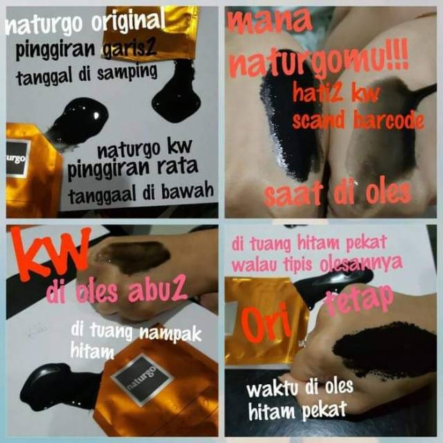 Naturgo  grade tertinggi warna gold terang elegan kemasan lebih tebal . masker lumpur original