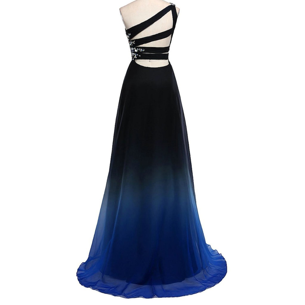 Sexy Formal Evening Homecoming Dresses One Shoulder Chiffon Prom Gowns Long Prom Dress 2019