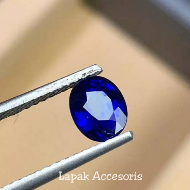 Batu Permata Natural Blue Sapphire Top Kristal Blue Safir Garansi Asli