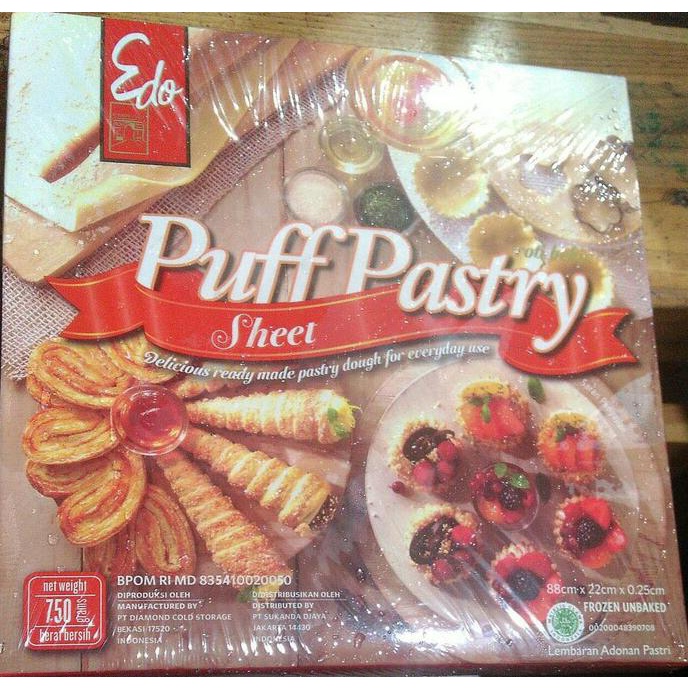 

edo puff pastry 750gr TERLARIS TERPERCAYA ORIGINAL