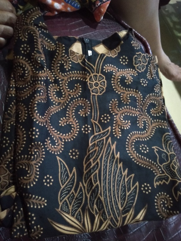 Tunik Batik Sogan || Dress Batik Wanita || Atasan Batik Perempuan || Batik Kantoran ( Cod )