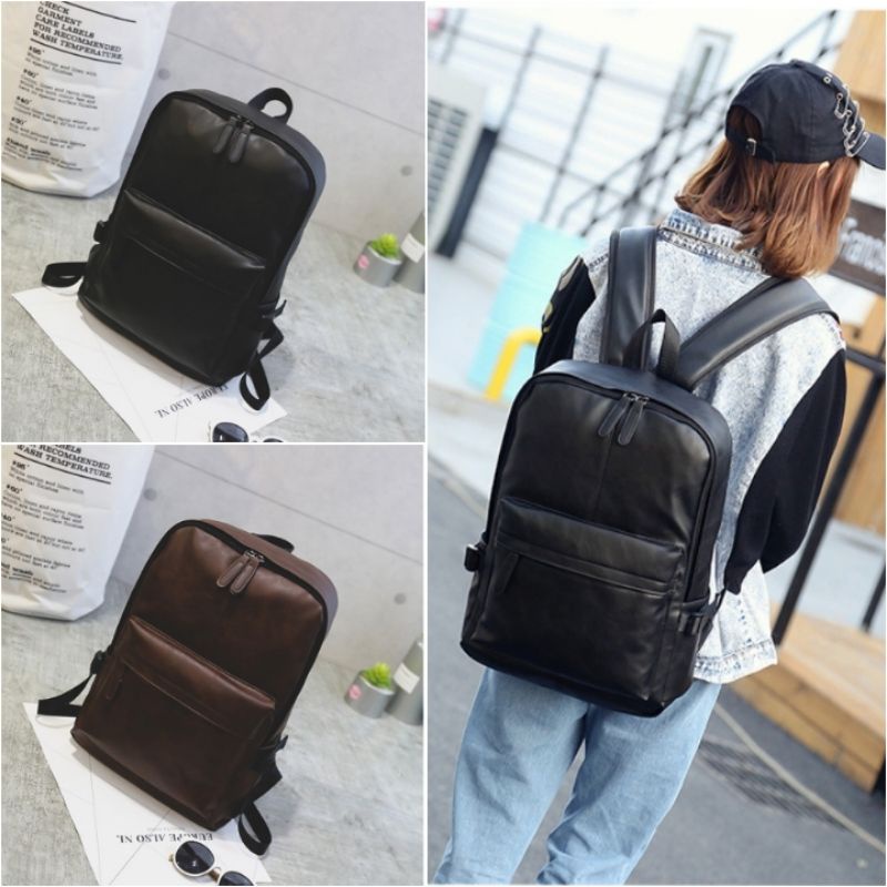 Tas Ransel Laptop Kulit Backpack Import 18