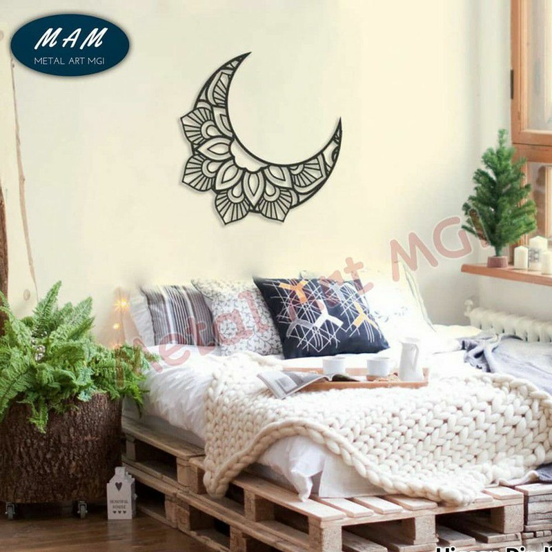 Hiasan Dinding Besi Bulan Mandala METAL WALL DECOR dekorasi dinding WALL DECOR