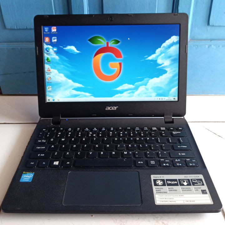 Acer ES1-111-CU5A Slim Tipis SSD 128GB Windows 10 Original Ori Netbook Notebook Second Bekas