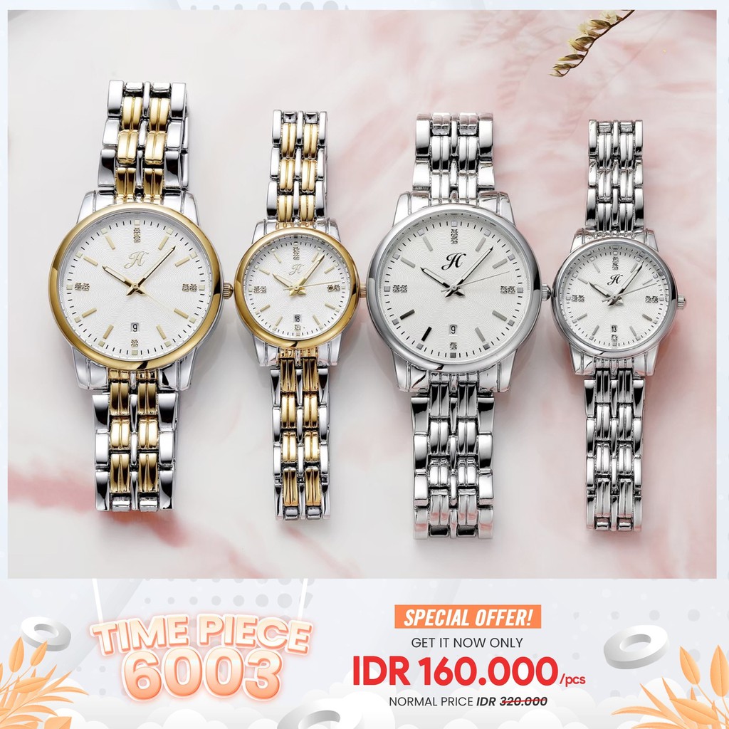 JIMS HONEY JAM TANGAN COUPLE PRIA WANITA JT 6003 (FREE BOX+BATERAI)