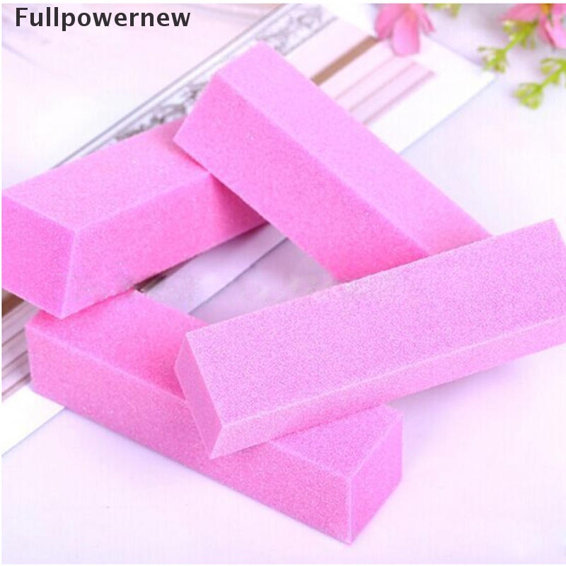 [FULL] 2/5/10 pcs Nail Manicure Buffing Buffer Sanding Files Block Art Tool New Pink