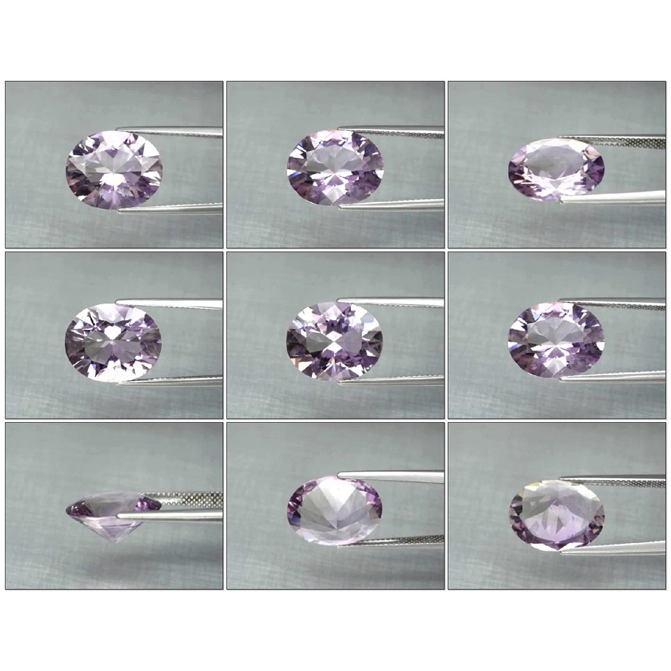 Oval Brilliant Cut 7.25ct 15.5x12.7x7.9mm Natural Unheated Very Light Purple Amethyst AT187