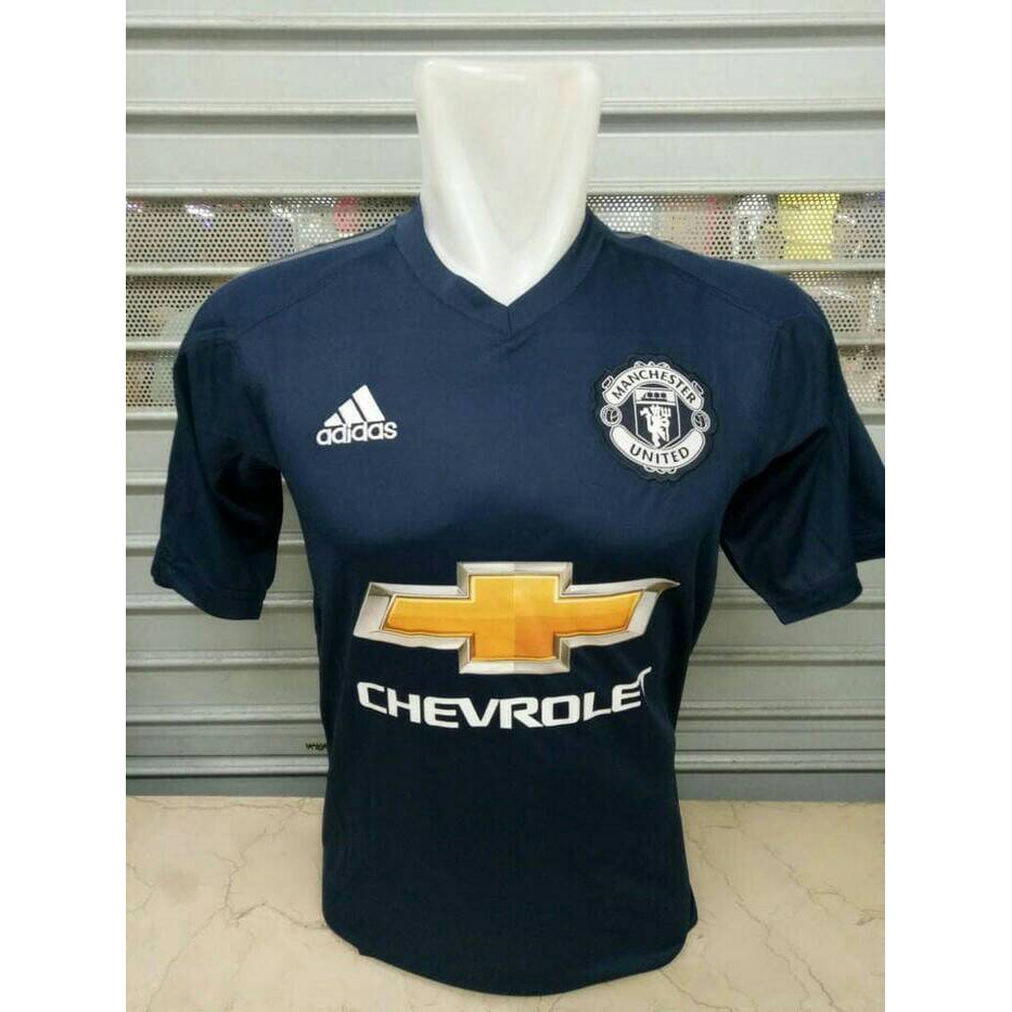 JERSEY BOLA MANCHESTER UNITED GK KIPER NAVY OFFICIAL 17/18 GRADE ORI