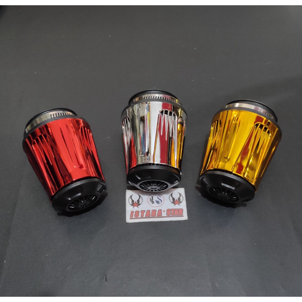 [promo] FILTER RACING Saringan Udara Motor Filter Udara Filter Karbu Pe 24 26 28 Karburator / filter drag racing balap universal semua motor / termurahr/terlaris/star seller/EMAS /MERAH/SILVER