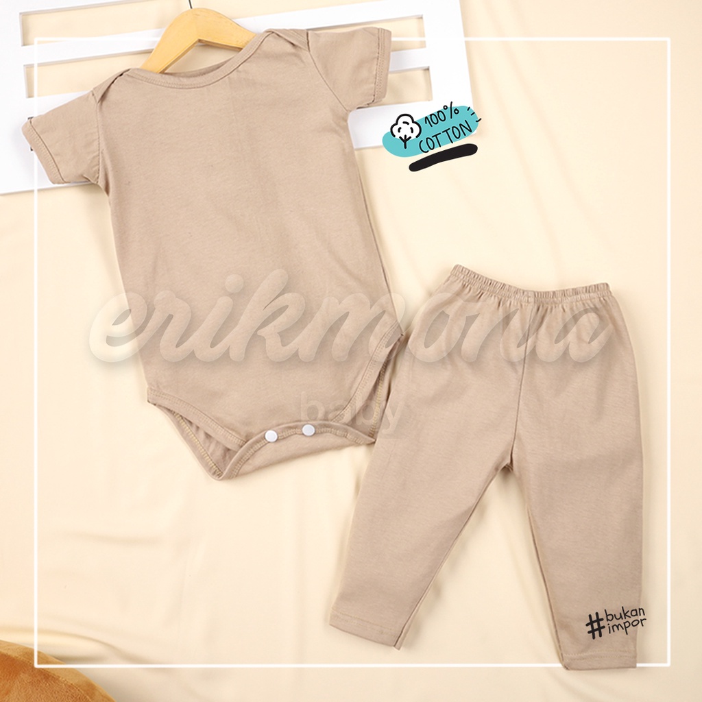 baju bayi jumper bayi polos autumn series warna earth tone comfy set murah