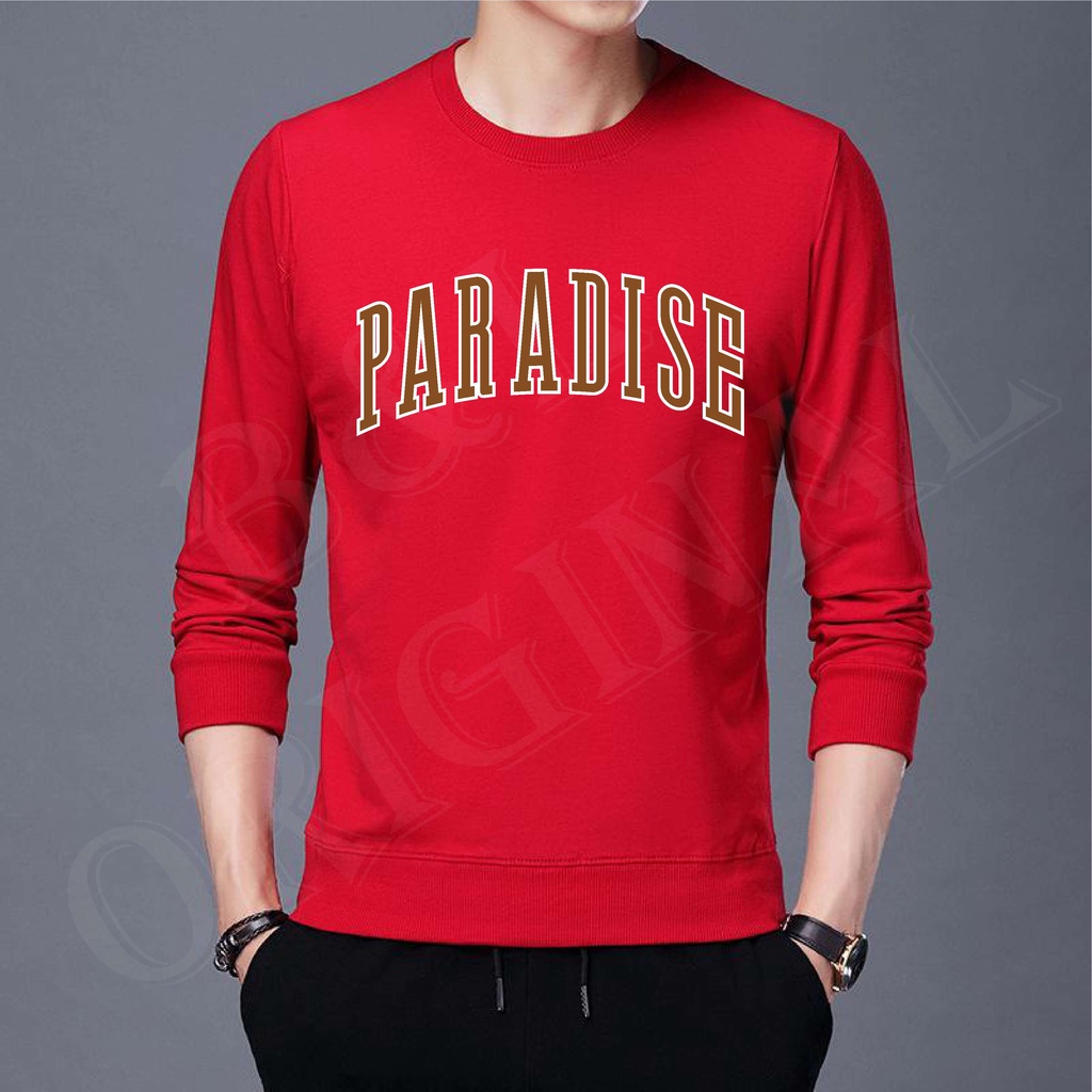 BS/COD/BAJU KAOS PARADISE/ATASAN FASHION PRIA DAN WANITA LENGAN PANJANG/GOOD QUALITY