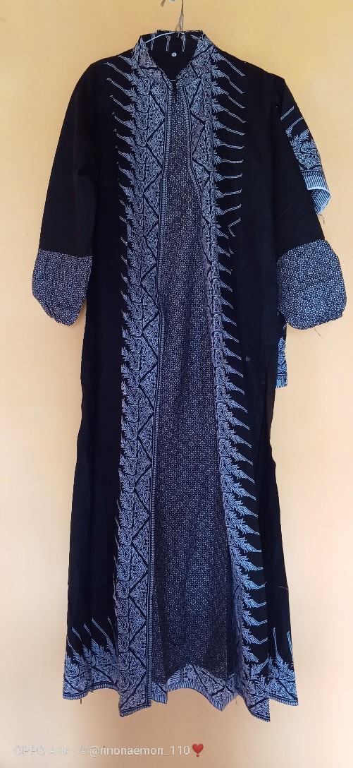 Batik Couple Keluarga Sania Ruffle Ori Ndoro Jowi Dnt Motif Modang Abu E