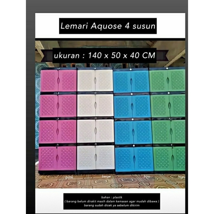 LEMARI PLASTIK AQUOSE MINI 4 SUSUN