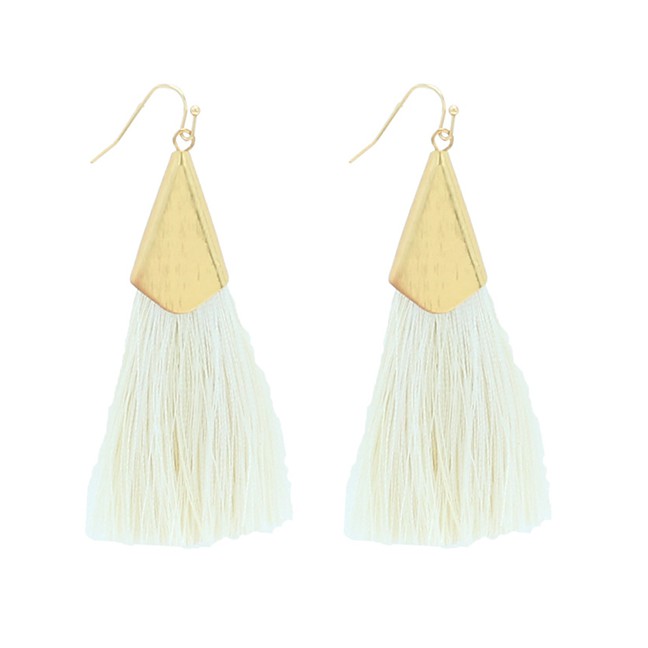 LRC Anting Gantung Fashion Tassel Decorated Long Earrings