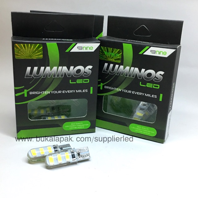 HARGA SEPASANG Lampu LED T10 9nine Luminos Senja Sein Lampu Plat Mundur Super Bright