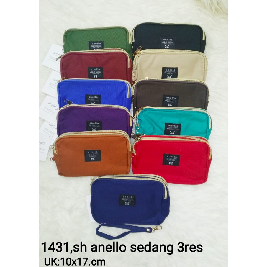 YBS Termurah dompet wanita import Anelo bahan kanvas 3res Terlaris 1431