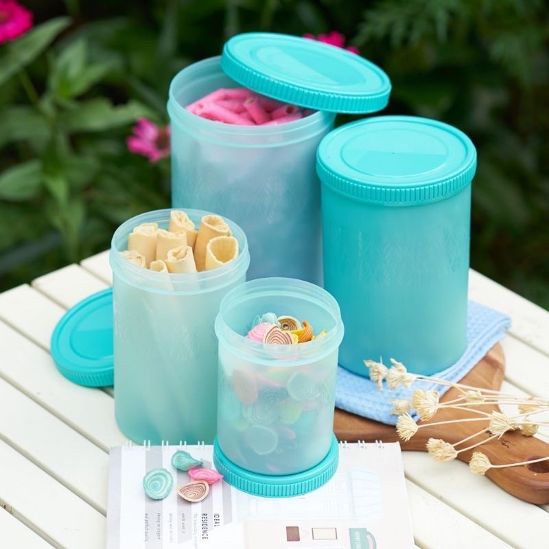 TOPLES BULAT/TEMPAT PENYIMPANAN KUE KERING/TEMPAT SNACK /SET 4PCS MURAH!